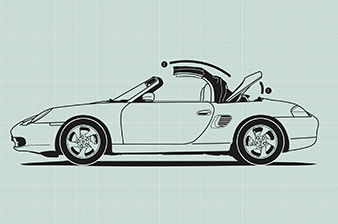Porsche's convertible top systems 